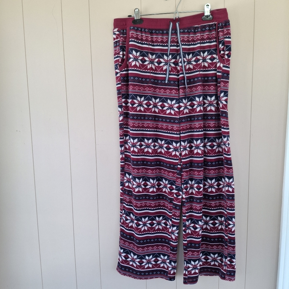 Nautica Size M Nordic Fleece Lounge Pajama Pants Cozy Hygge Warm